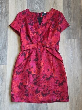 SHANI Textured V-Neck Mini Dress